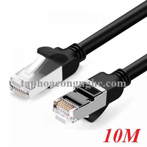 Ugreen 50196 10M màu Đen Cáp mạng LAN cat6 Đầu bấm kim loại NW101 30050196